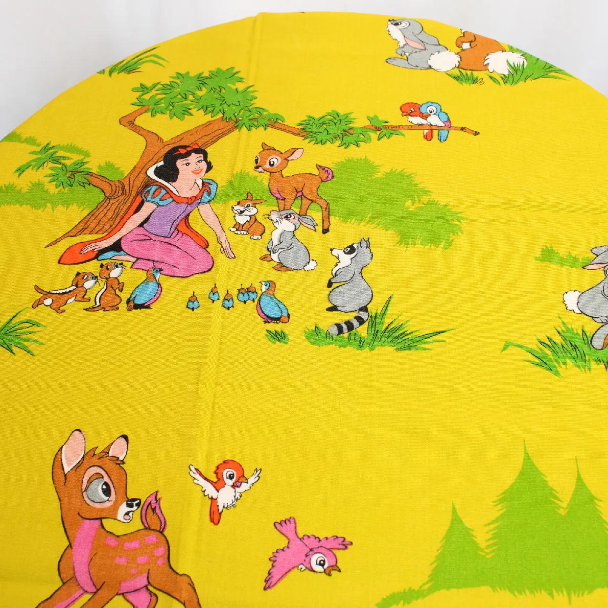 カーテン ディズニー 白雪姫と7人の小人 バンビ 魔女 マスタードイエロー