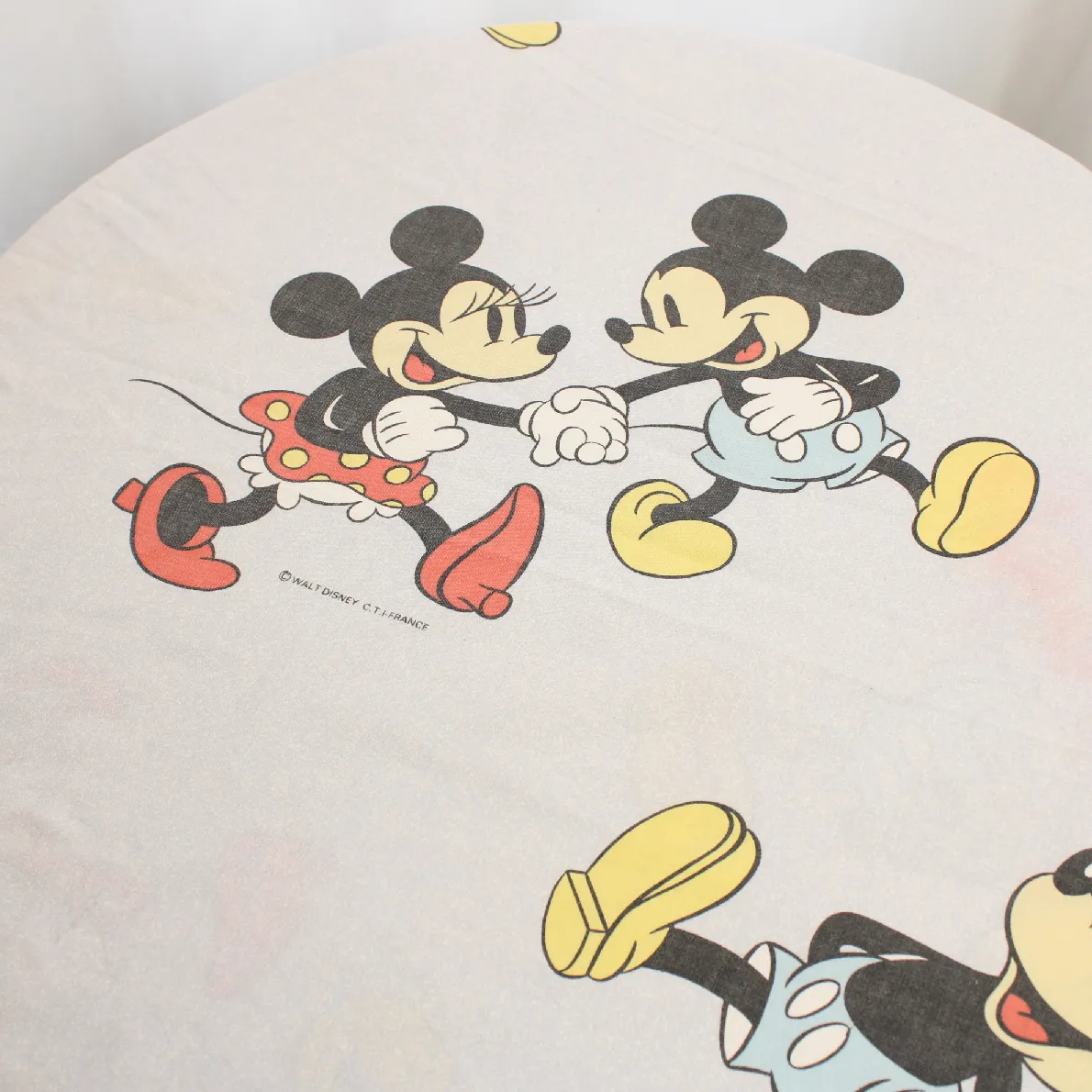 125*90 シーツ解体生地  ミッキー ミニー オールドミキミニ