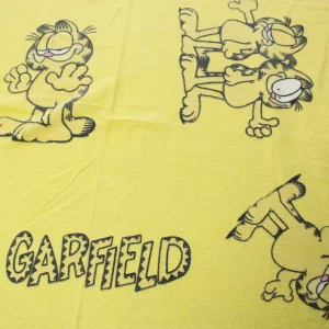 ネル 90*125 シーツ解体生地  ガーフィールド イエロー