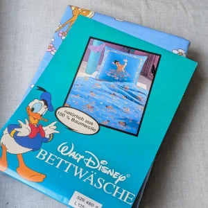 未使用ネル 2点セット バンビ 水色 お花