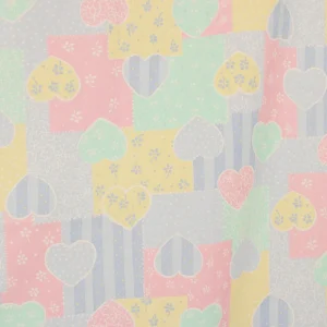 ベビーフラット ハート パステル パッチワーク ファンシー