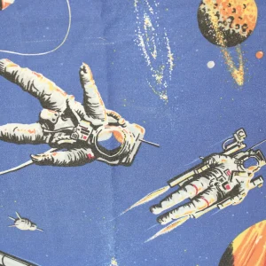 ボックスシーツ 宇宙飛行士 惑星 星 ブルー