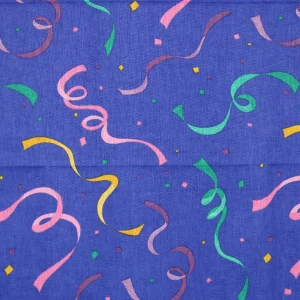 80*55 ポップ コンフェッティ ブルー カラフル