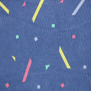 大判 120*95 ポップ コンフェッティ ブルー カラフル