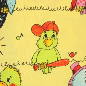 120*185 鳥 カラス レトロポップ カラフル