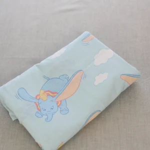 ベビー布団カバー ダンボ 水色 機関車