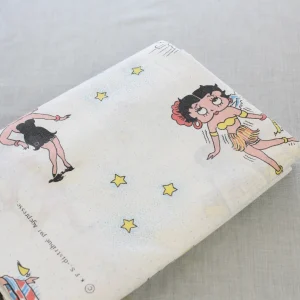130*130 シーツ解体生地  ベティちゃん Betty Boop レトロ 白