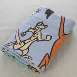 布団カバー シンバ ナラ ティモン プンバァ 大柄 パープル ジャングル