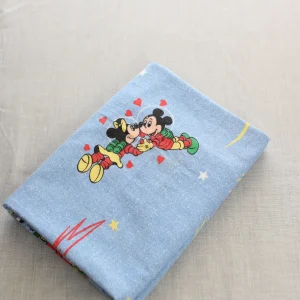 ベビー布団カバー  ミッキー ミニー 宇宙飛行士 水色