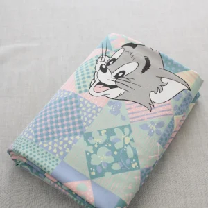 大きめ布団カバー トム＆ジェリー タフィー パッチワーク パステル