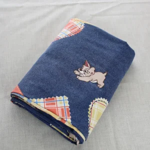 布団カバー わんわん物語 ワッペン ブルー