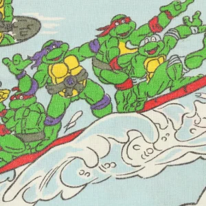 布団カバー  タートルズ 水色