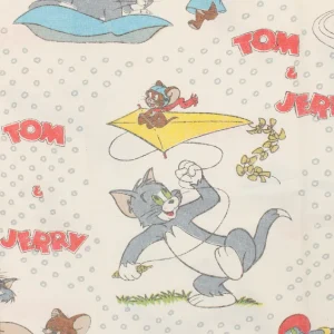 175*120 シーツ解体生地  トムとジェリー ウィンタースポーツ