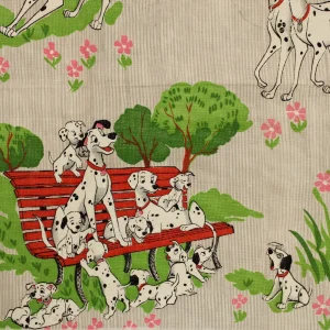 90*60 解体生地 101匹わんちゃん ROMANEX DE BOUSSAC ストライプ