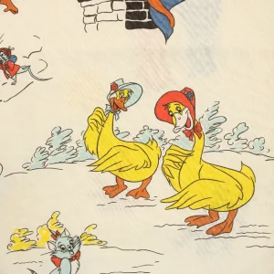 フラット おしゃれキャット レトロ 白