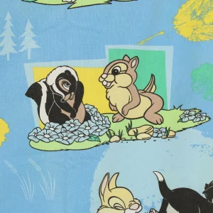 布団カバー バンビ 水色 葉っぱ