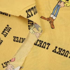 布団カバー ラッキー・ルーク 砂漠 マスタードイエロー ロゴ