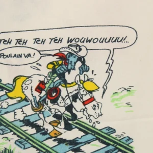 フラット ラッキー・ルーク  ダルトン兄弟 レトロ ブルーグレー