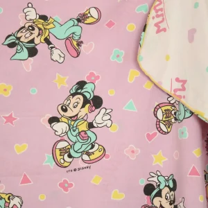 キングサイズ布団カバー ミニー 花束 オーバーオール ロゴ