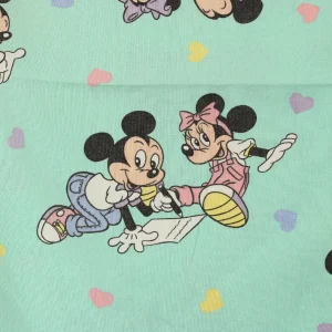 フラット ミッキー ミニー パステルハート エメグリ