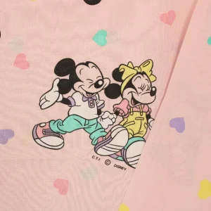 布団カバー ミッキー ミニー パステルハート ピンク