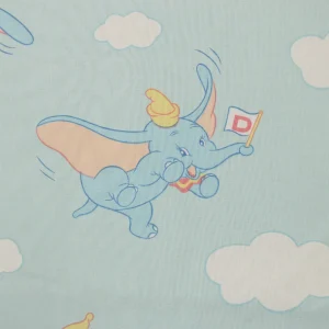 キッズフラット ダンボ 水色 機関車