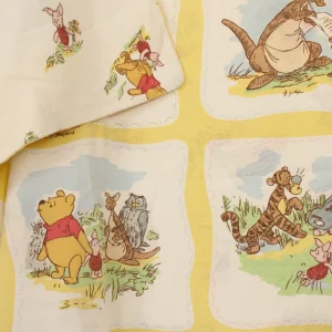 ベビー布団カバー くまのプーさん パネル柄 イエロー