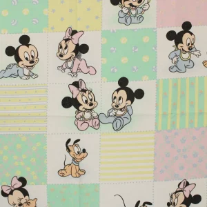ベビーフラット ミッキー ミニー パステル パッチワーク