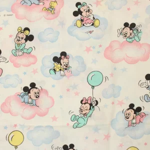 ベビー布団カバー ミッキー ミニー 雲ベビー パステル
