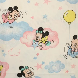 キッズ布団カバー ミッキー ミニー 雲ベビー パステル
