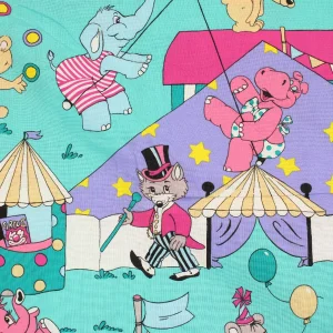 未使用 155*65 ポップ レトロアニマル サーカス グリーン カラフル