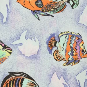 85*125 レトロ トロピカルフィッシュ 魚 カラフル 夏