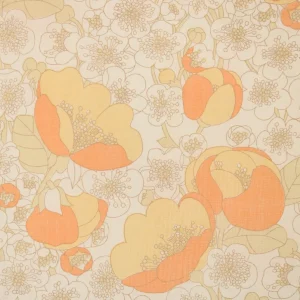 50*60 シンプル シック 花 白 オレンジ