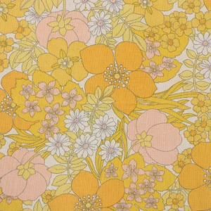 70*50 レトロ かわいい 花 植物 オレンジ ピンク